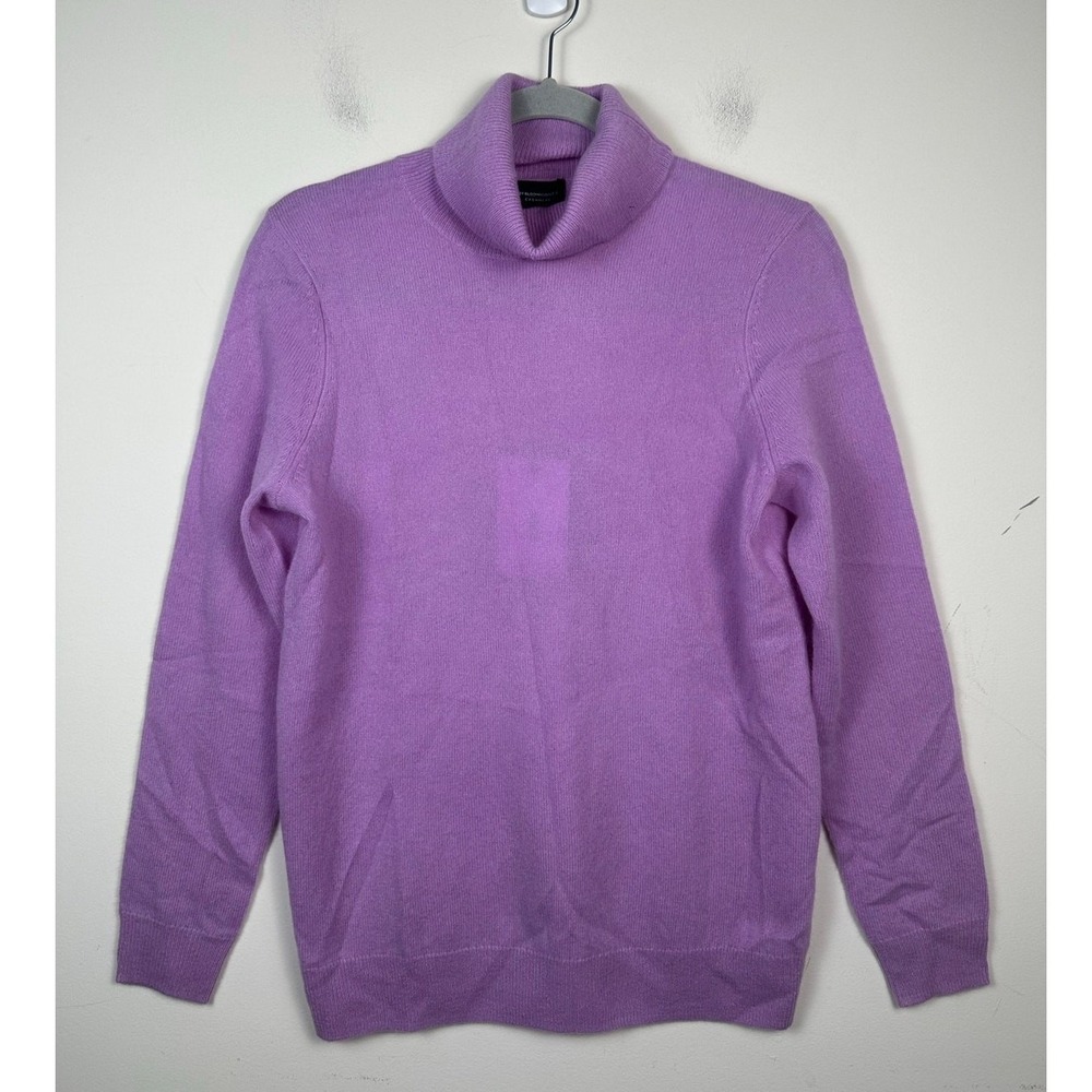 C By Bloomingdales Turtleneck Women M Purple NWT Cashmere Pullover V9302
